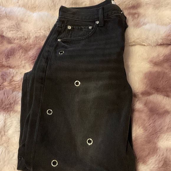 Pistola Hendrix Black High Rise Jeans with Embellishments - Picture 3 of 4